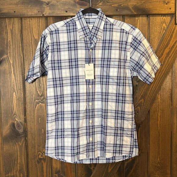 NWT Peter Millar Dixie Plaid Cotton Button Up Shirt - Picture 2 of 4